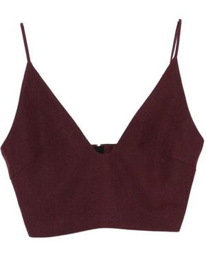 Jil Sander V-Neck Crop Top - Purple