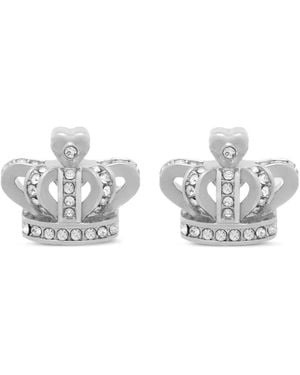 Juicy Couture Pendientes Con Apliques De Cristal - Blanco