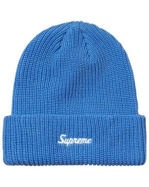 Supreme Loose-Gauge Beanie Hat - Blue