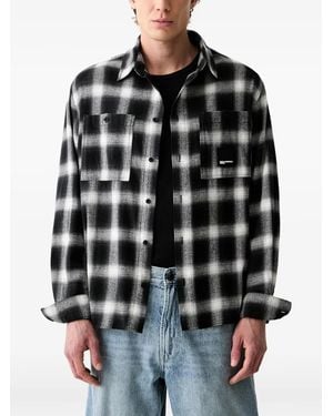 KARL LAGERFELD チェック シャツ - ブラック