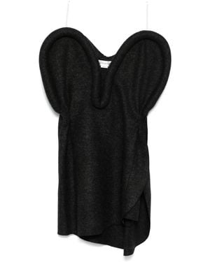 Victoria Beckham 3D Detail Mini Dress - Black