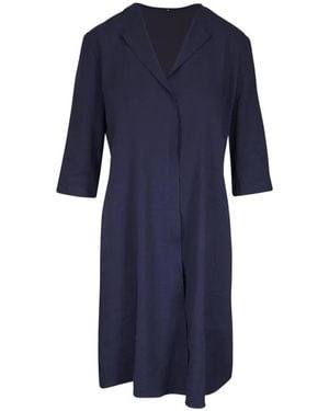 Peter Cohen Midikleid Mit Gürtel - Blau