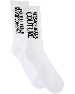Versace Jeans Couture Logo-Jacquard Socks - White