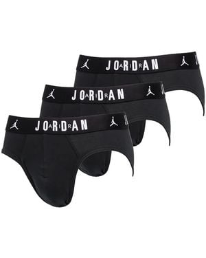 Nike Jhm Flight Cotton Brief (Pack Of Three) - Black