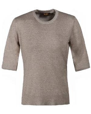 Moorer Top Arlette Con Efecto Metalizado - Gris