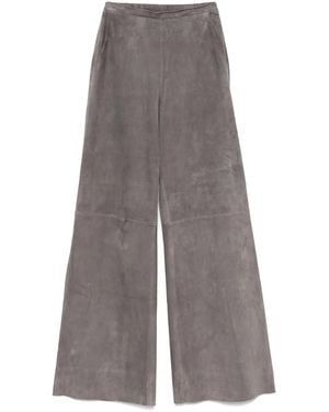 forte_forte Leather Pants - Gray