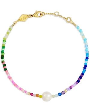 Anni Lu Capri Bead Pearl Bracelet - White