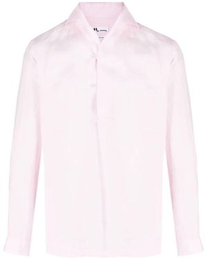 Doppiaa Long-Sleeve Linen Shirt - Pink