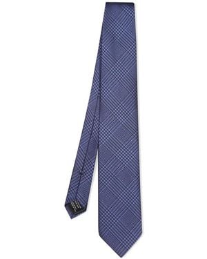 Tom Ford Prince Of Wales Check Tie - Blue