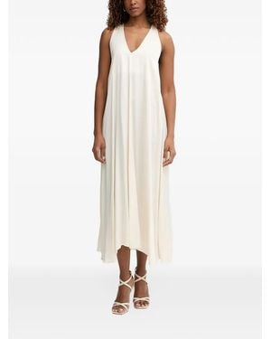 Haveone V-Neck Sleeveless Maxi Dress - White