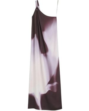 BOSS One-Shoulder Dress With Floral Print - Purple