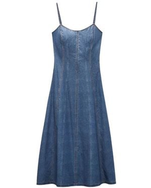 Rag & Bone Miramar Panelled Midi Dress - Blue