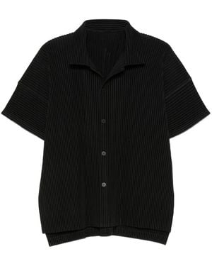 Homme Plissé Issey Miyake ショートスリーブ シャツ - ブラック