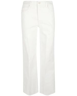 PAIGE Anessa 31" Wide-Leg Jeans - White