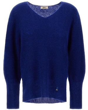 Herno Pullover Mit V-Ausschnitt - Blau