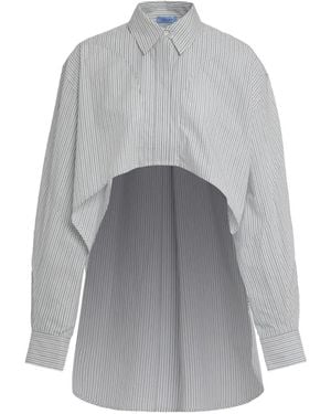 Mugler Striped Shirt - Grey