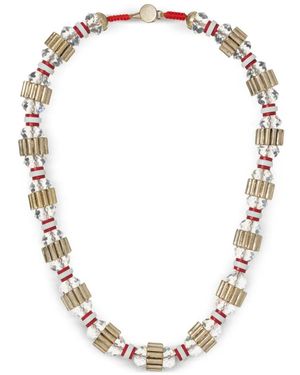 Roxanne Assoulin Crimp Beaded Necklace - Metallic