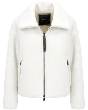 Pinko Fleece Zip-Up Jacket - White