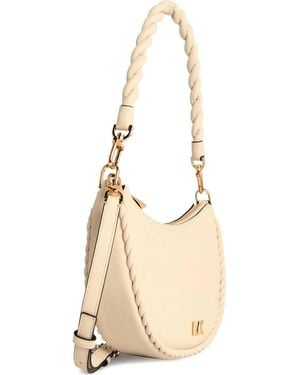 MICHAEL Michael Kors Rope-Trimmed Half-Moon Shoulder Bag - Natural