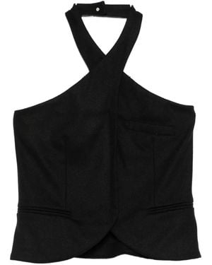 Giorgio Armani Halterneck Top - Black
