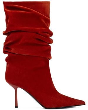 Le Silla Bella Slouchy Ankle Boots - Rosso