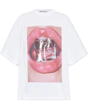 Alexander Wang Cube Oversized-Fit T-Shirt - Pink