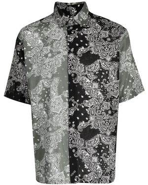 Yoshio Kubo Camicia Con Stampa Paisley - Nero