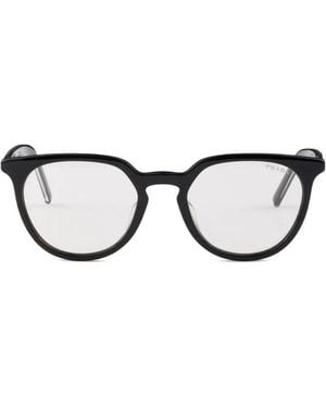 Prada Gafas De Sol Con Placa De Metal Icónica - Negro