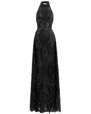 Saiid Kobeisy Embroidered Lace Dress - Black