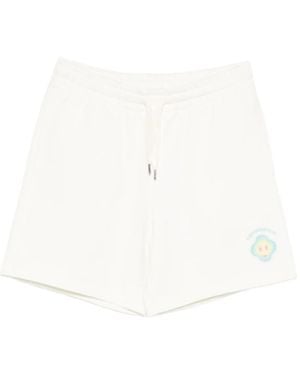 CASABLANCA Airbrush Smiley Drawstring Shorts - White