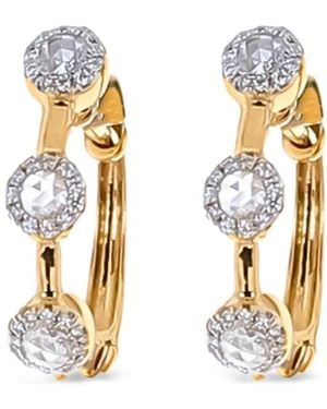 64 Facets 18Kt Scallop Mini Hoops - Metallic