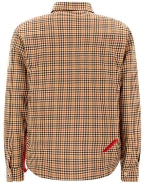 AFTER LABEL Belluno Check-Pattern Flap-Pocket Jacket - Brown