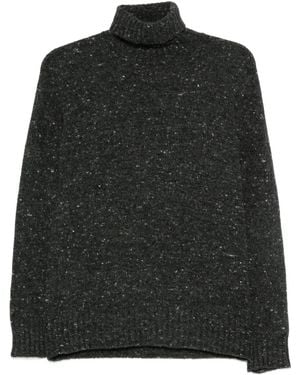 Drumohr Speckled Turtleneck Jumper - Black