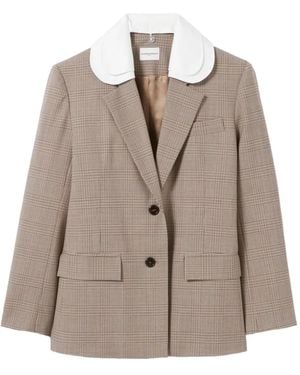 Claudie Pierlot Geruite Blazer - Naturel