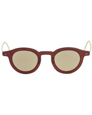 Lindberg Zonnebril Met Rond Montuur - Naturel
