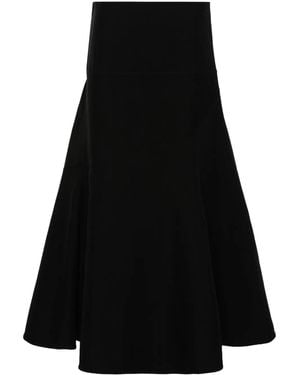 Jil Sander Twill Cotton-Blend Skirt - Black