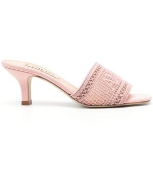 Arteana Roma 50Mm Leather Mules - Pink