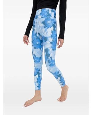 Casall Floral-Print Leggings - Blue