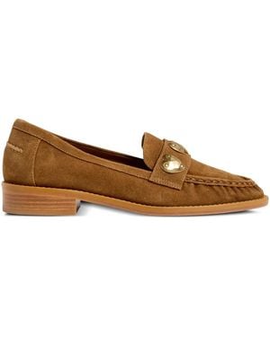 Cinq À Sept Gretta Hearts Suede Loafers - Brown