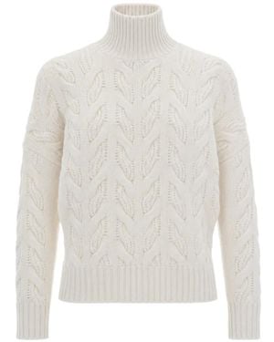 Max Mara Comfortable Wool And Cashmere Sweater - White