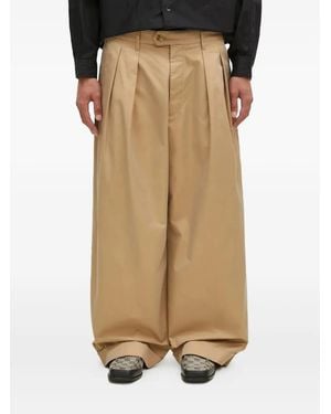 Engineered Garments Wide-Leg-Hose mit Bundfalten - Natur