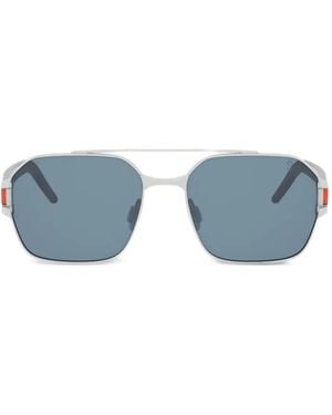 Tag Heuer Sonnenbrille Mit Eckigem Gestell - Blau