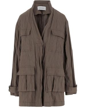 Ferragamo Pocket-Detail Belted Jacket - Brown