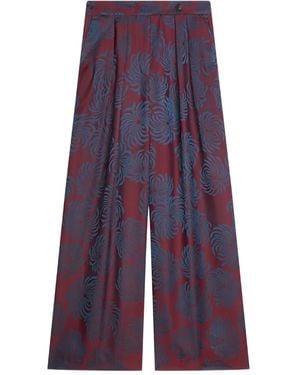 Dries Van Noten プリント パンツ - パープル