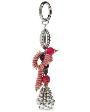 Isabel Marant Beaded-Embellishment Keyring - White