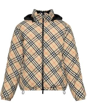 Burberry Chaqueta Reversible Con Motivo Check - Neutro