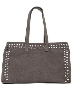 GIMAGUAS Midi Cotton Shopper Bag - Gray