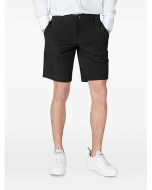 ARMANI EXCHANGE Logo-Plaque Bermuda Shorts - Black
