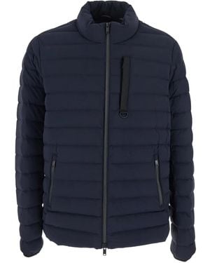 Moose Knuckles Gesteppte Jacke mit Stehkragen - Blau