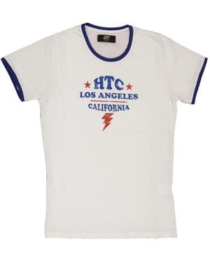 HTC Graphic-Print Slim-Fit T-Shirt - White
